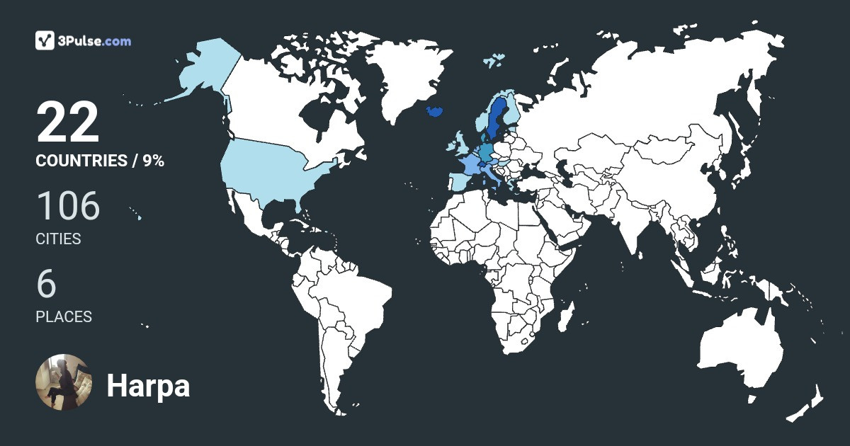 Harpa Bjrnsdttir's Travel Map Image
