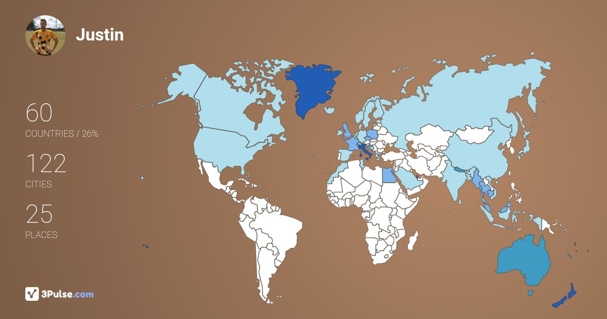 Изображение Карты путешествий Justin Urbinati