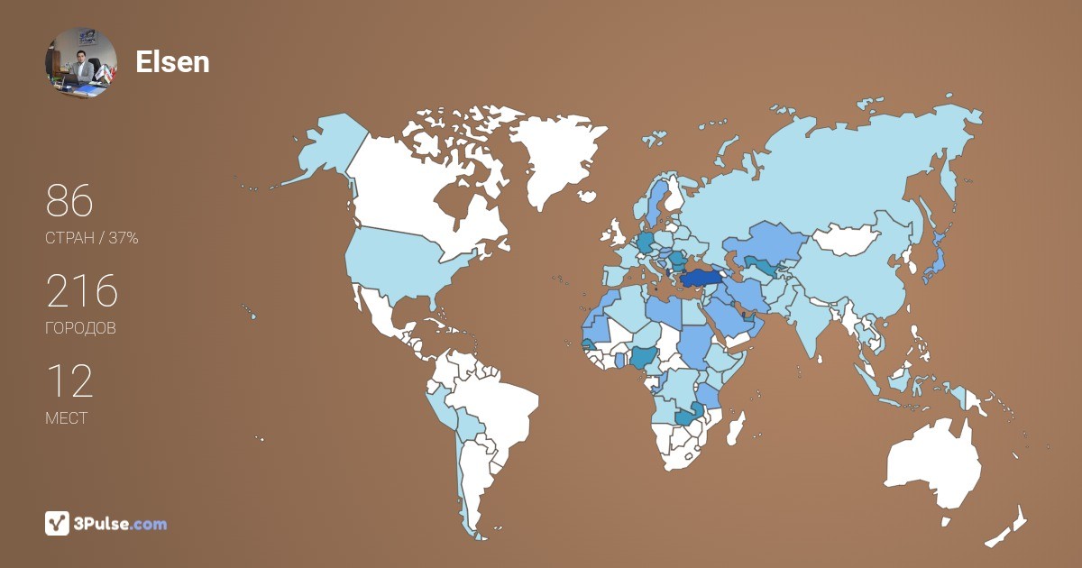 Elsen Resulov's Travel Map Image