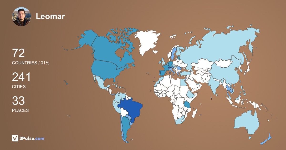 Leomar Esmeraldo's Travel Map Image