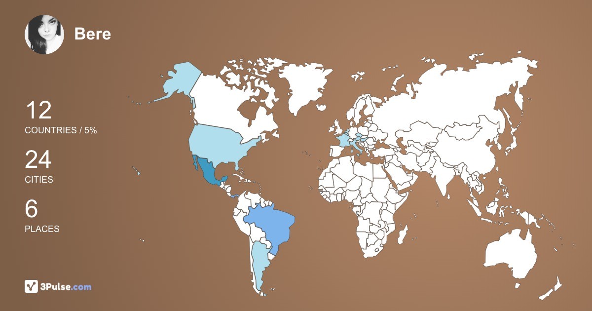 Bere Moreno's Travel Map Image