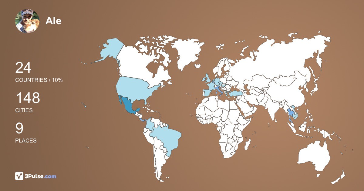 Ale Monroy's Travel Map Image