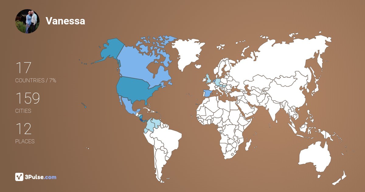 Vanessa Cubillo-Gonzlez's Travel Map Image