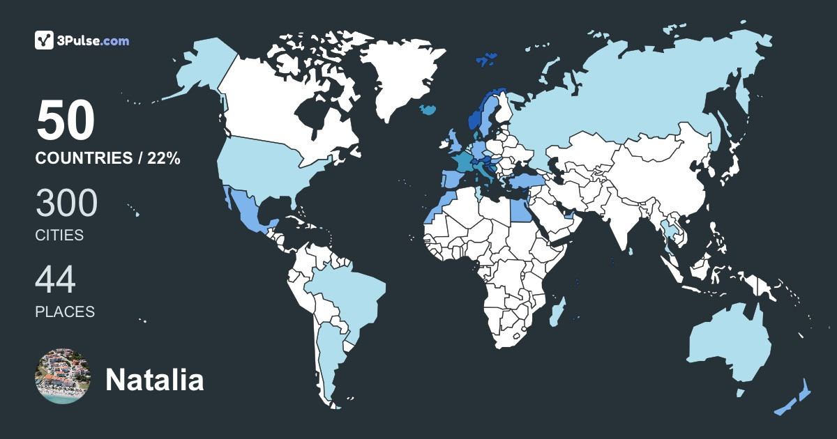 Natalia Capic's Travel Map Image