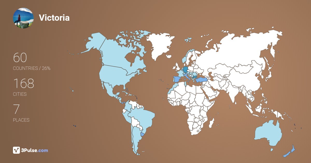Victoria Georgieva's Travel Map Image
