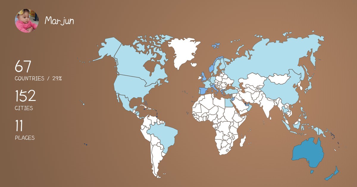 Marjun Siaton's Travel Map Image