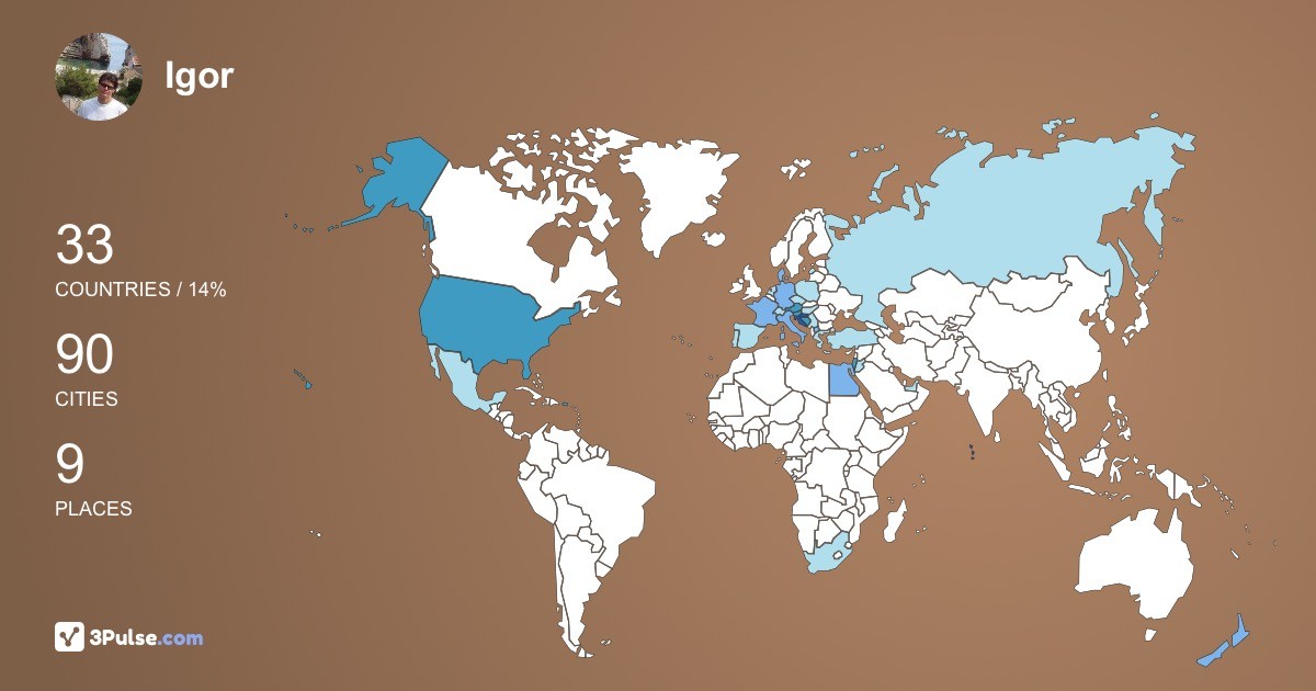 Изображение Карты путешествий Igor Barkovic