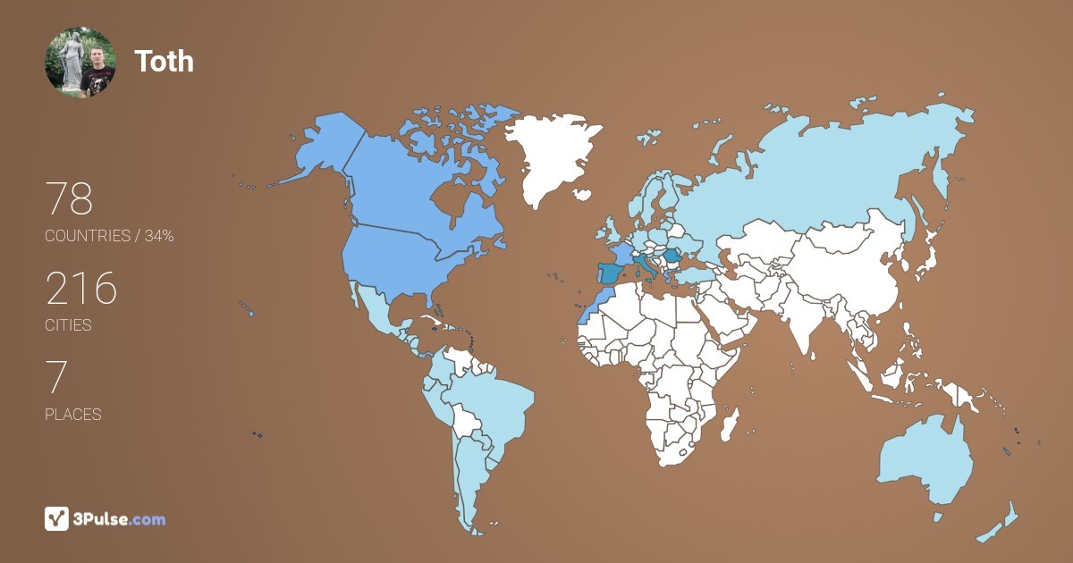 Изображение Карты путешествий Toth Daniel