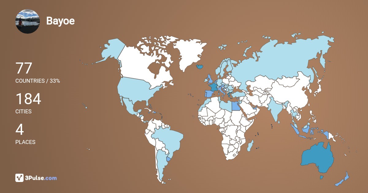 Bayoe Triyono's Travel Map Image