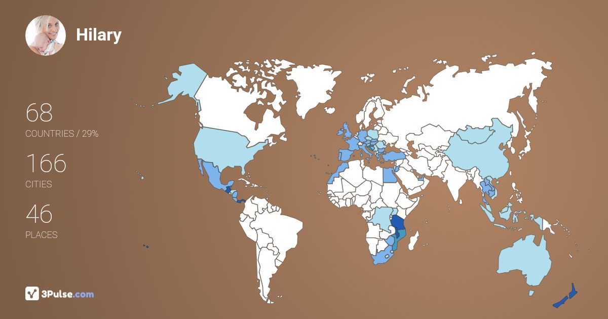 Hilary Gaudin's Travel Map Image