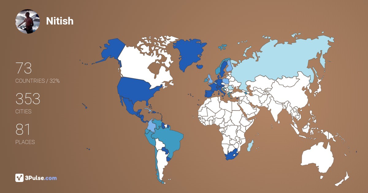 Изображение Карты путешествий Nitish Nitz