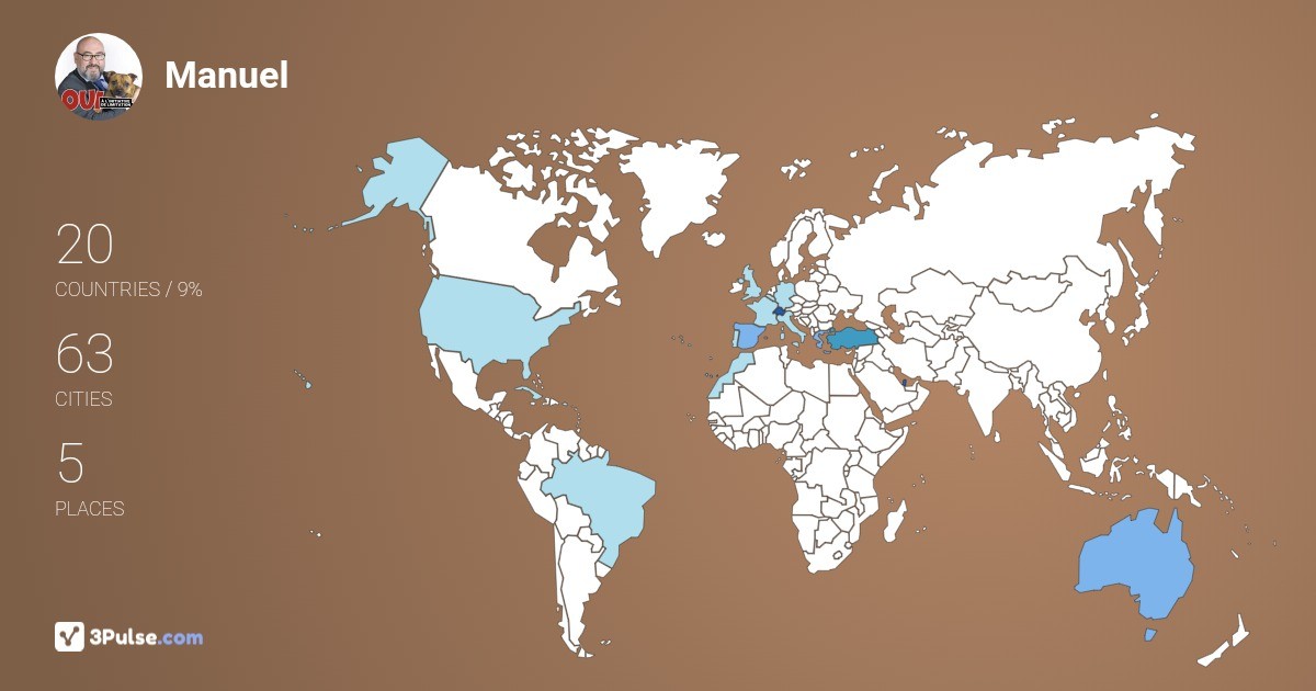Manuel Alonso-Unica's Travel Map Image