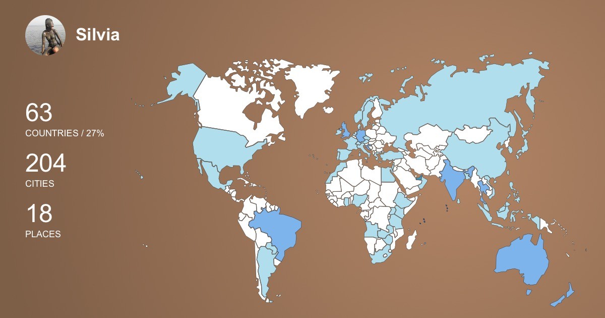 Silvia Ferraz's Travel Map Image