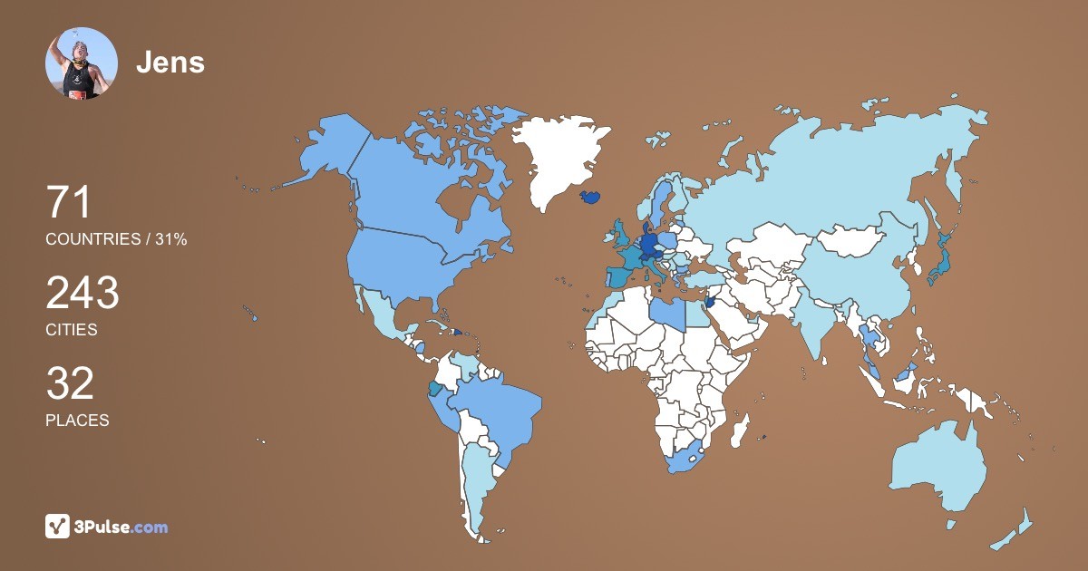 Изображение Карты путешествий Jens Kuehn