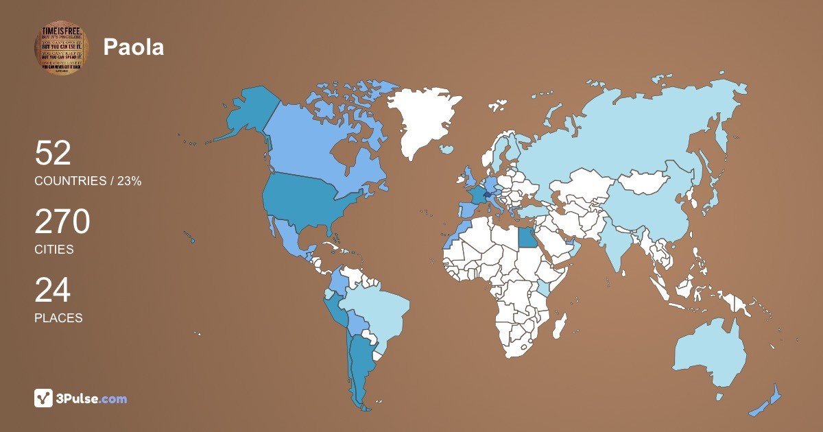 Paola Penarete's Travel Map Image