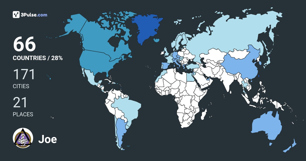 Изображение Карты путешествий Joe Wong