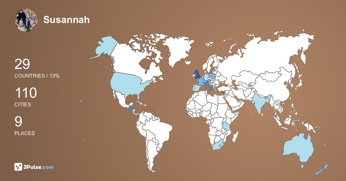 Susannah Stout's Travel Map Image