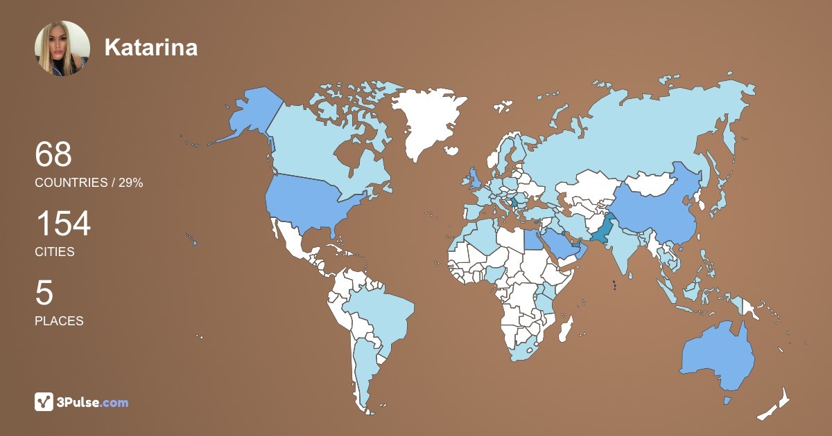 Katarina Nedeljkovic's Travel Map Image