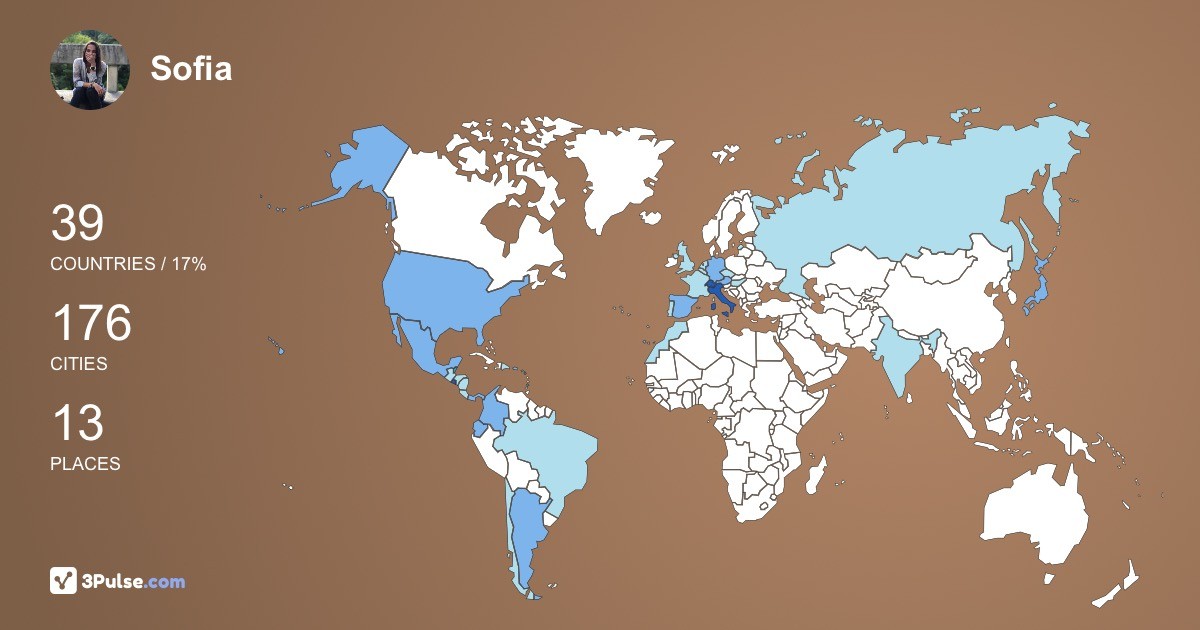 Sofia Montenegro's Travel Map Image