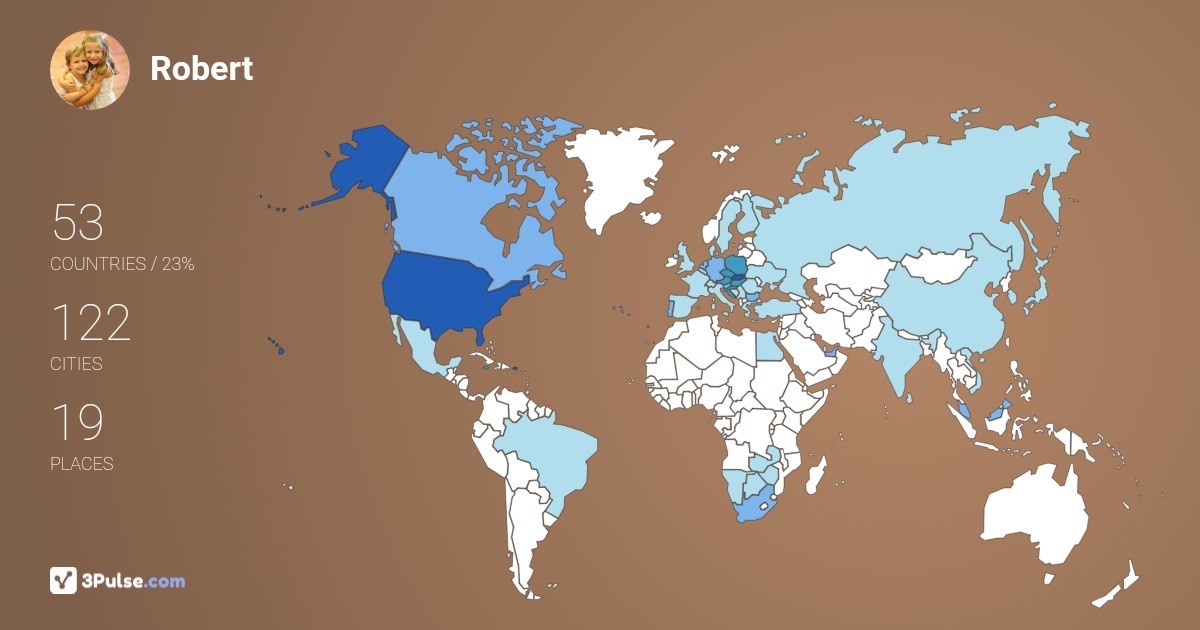 Robert Cep's Travel Map Image