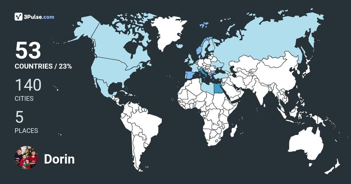 Dorin Macovei's Travel Map Image