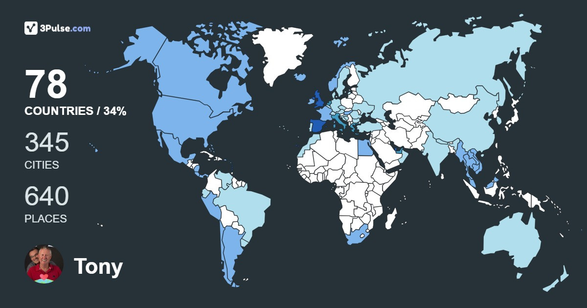 Изображение Карты путешествий Tony Harris