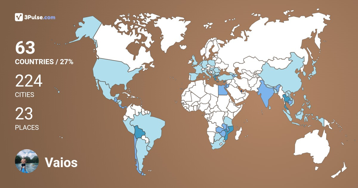 Vaios Chondros's Travel Map Image