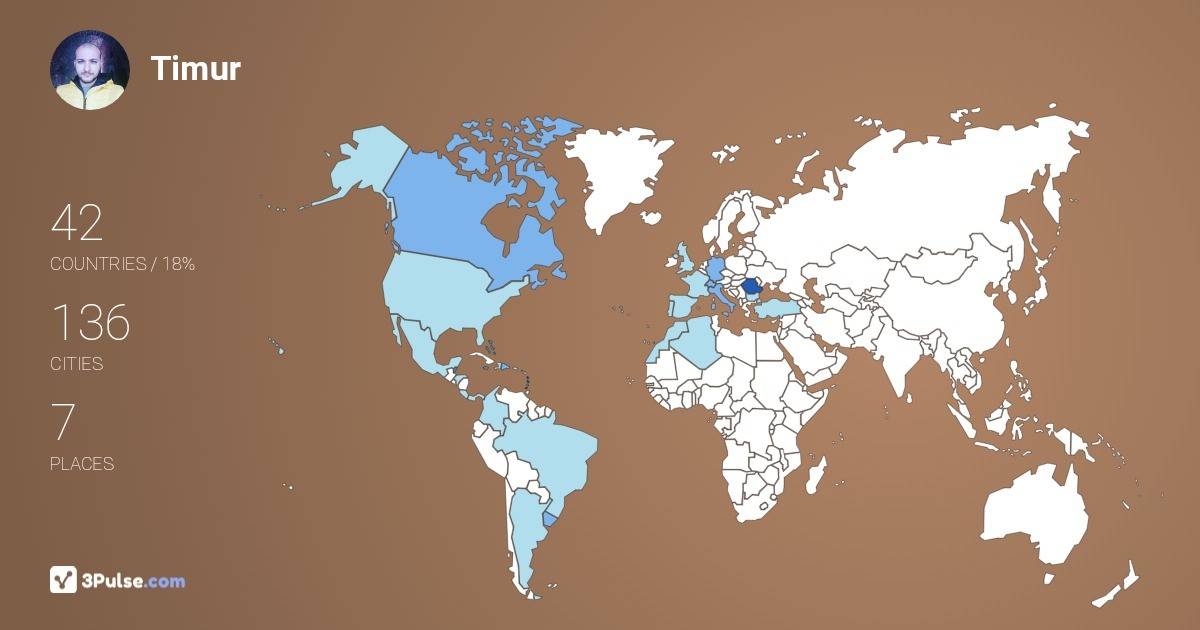 Изображение Карты путешествий Timur Ali
