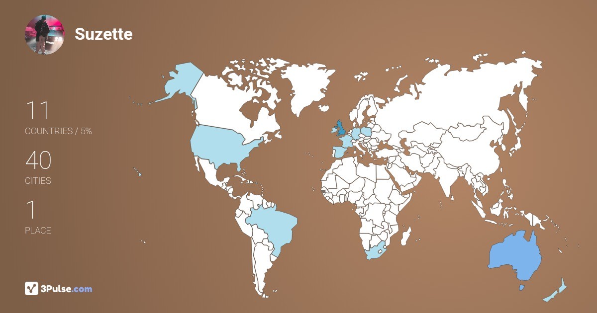 Suzette Brissett's Travel Map Image