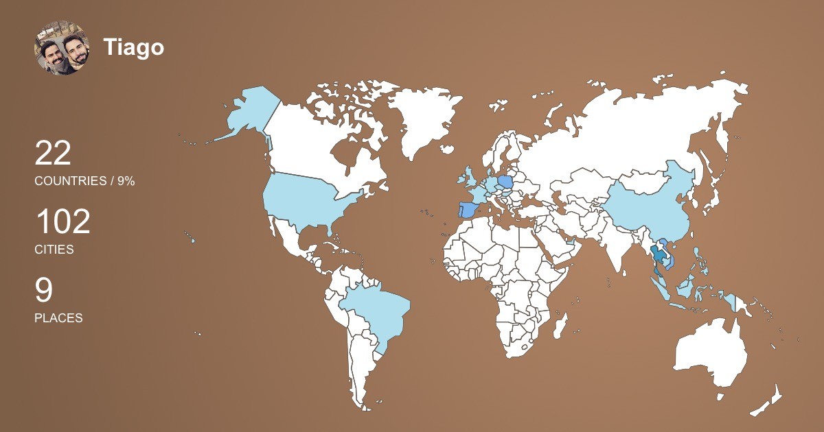 Изображение Карты путешествий Tiago Santos