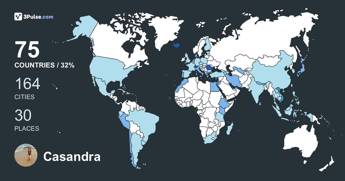 Casandra Armeanu's Travel Map Image