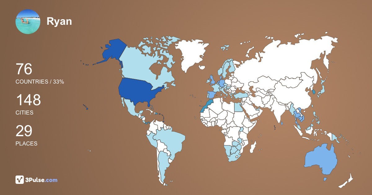 Изображение Карты путешествий Ryan Schickling