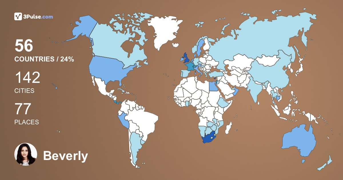 Изображение Карты путешествий Beverly Sriruttan
