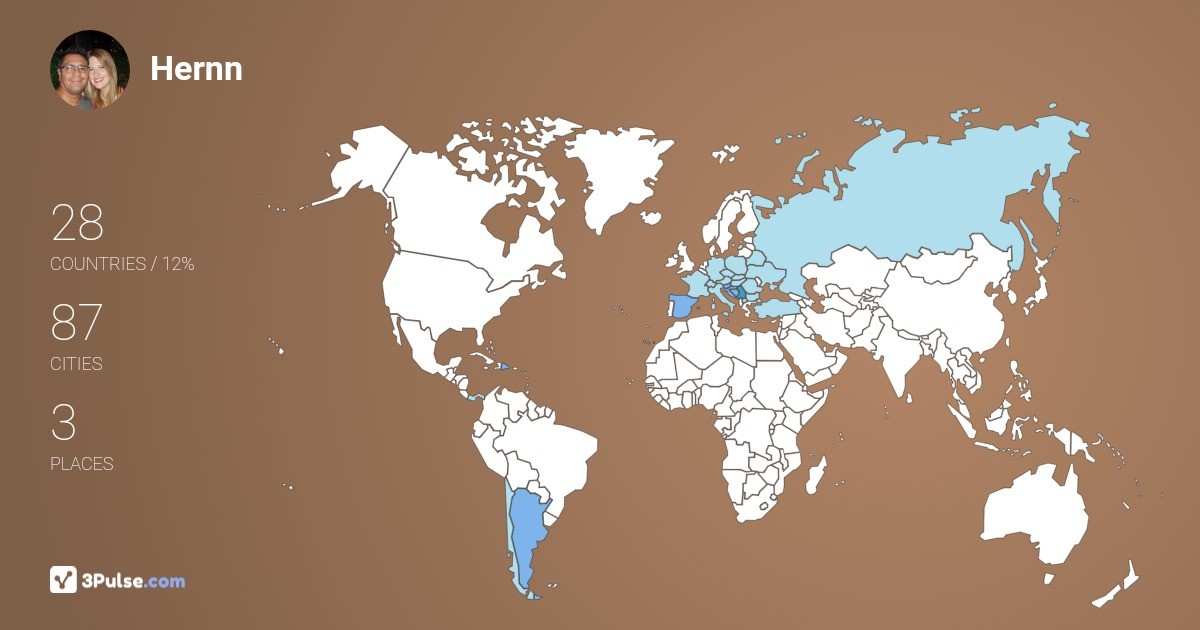 Изображение Карты путешествий Hernn Rivero-Guzmn