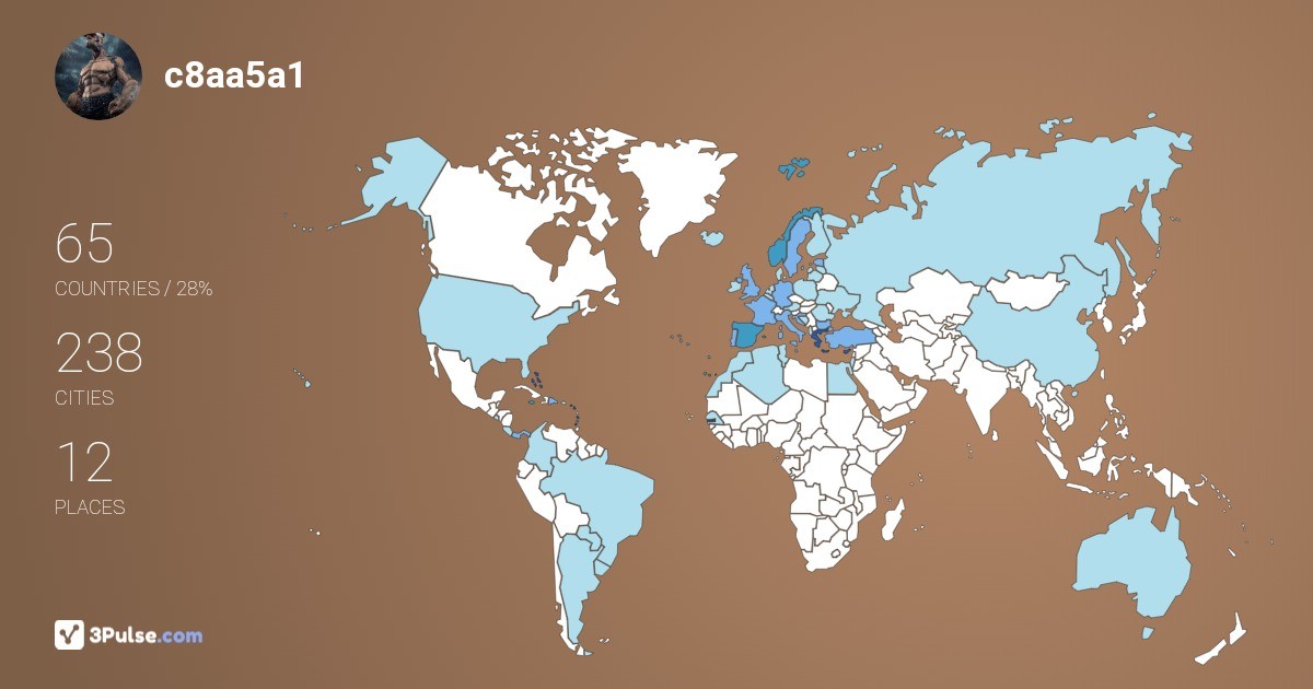 c8aa5a1's Travel Map Image