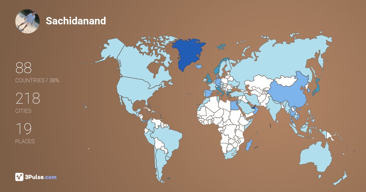 Sachidanand Kautkar's Travel Map Image