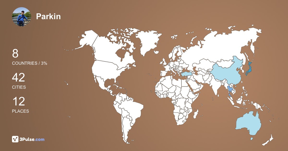 Parkin Pongrojpaw's Travel Map Image
