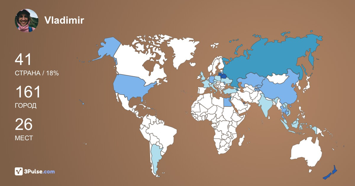 Изображение Карты путешествий Vladimir Konstantinovich
