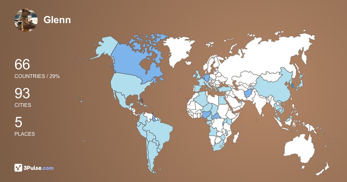 Изображение Карты путешествий Glenn Jones