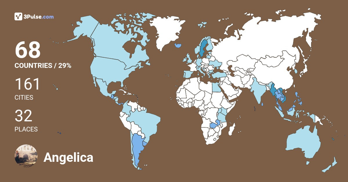 Angelica Hellkvist's Travel Map Image