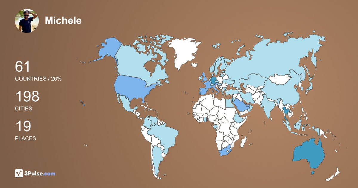 Michele Abawi's Travel Map Image