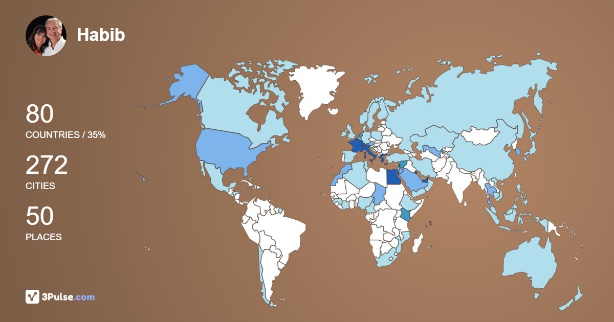 Habib El-Habr's Travel Map Image