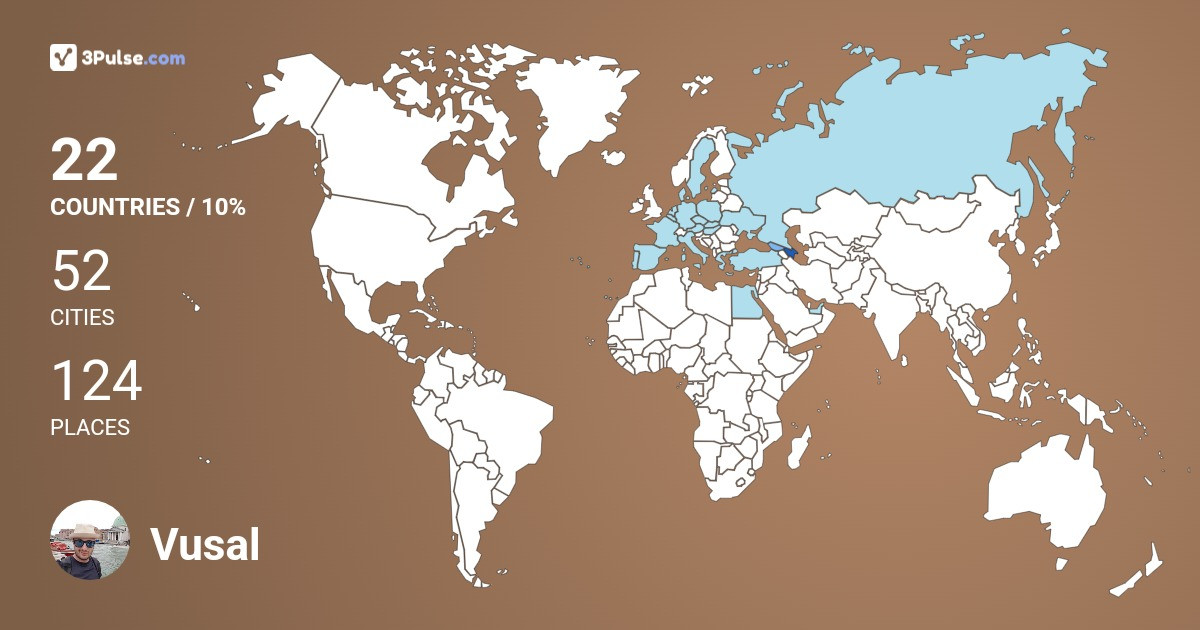 Изображение Карты путешествий Vusal Gadimov