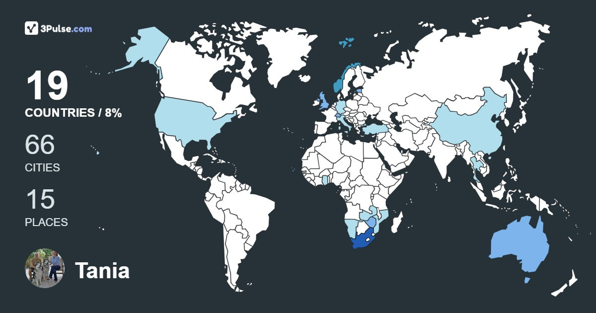 Изображение Карты путешествий Tania Edwards