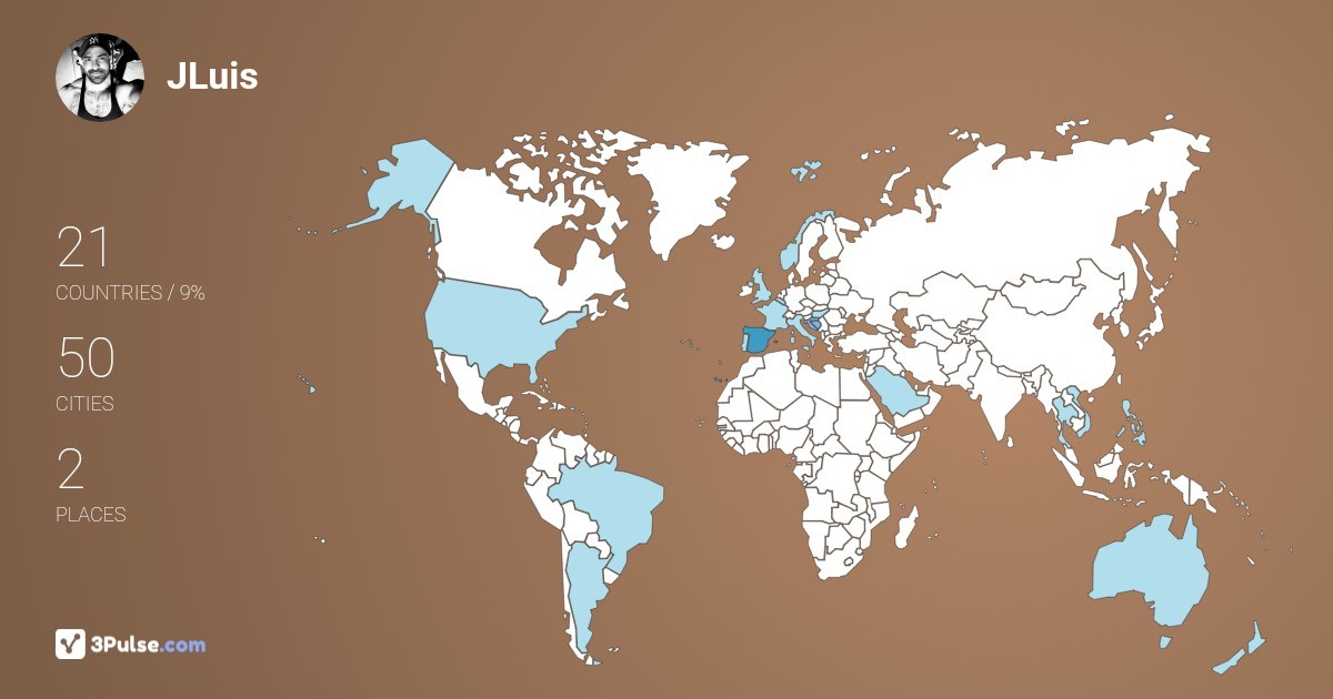 JLuis RA's Travel Map Image