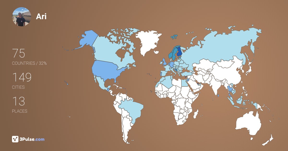 Изображение Карты путешествий Ari Nieminen