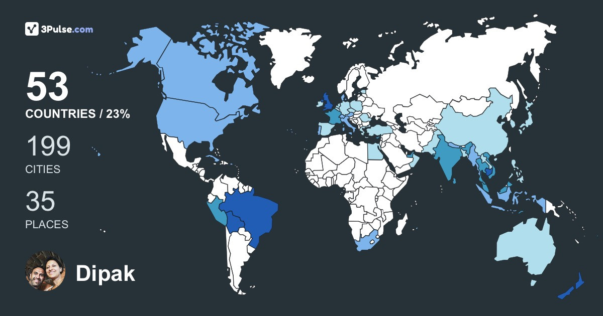 Dipak Natali's Travel Map Image