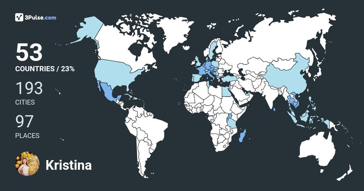 Kristina Bri's Travel Map Image