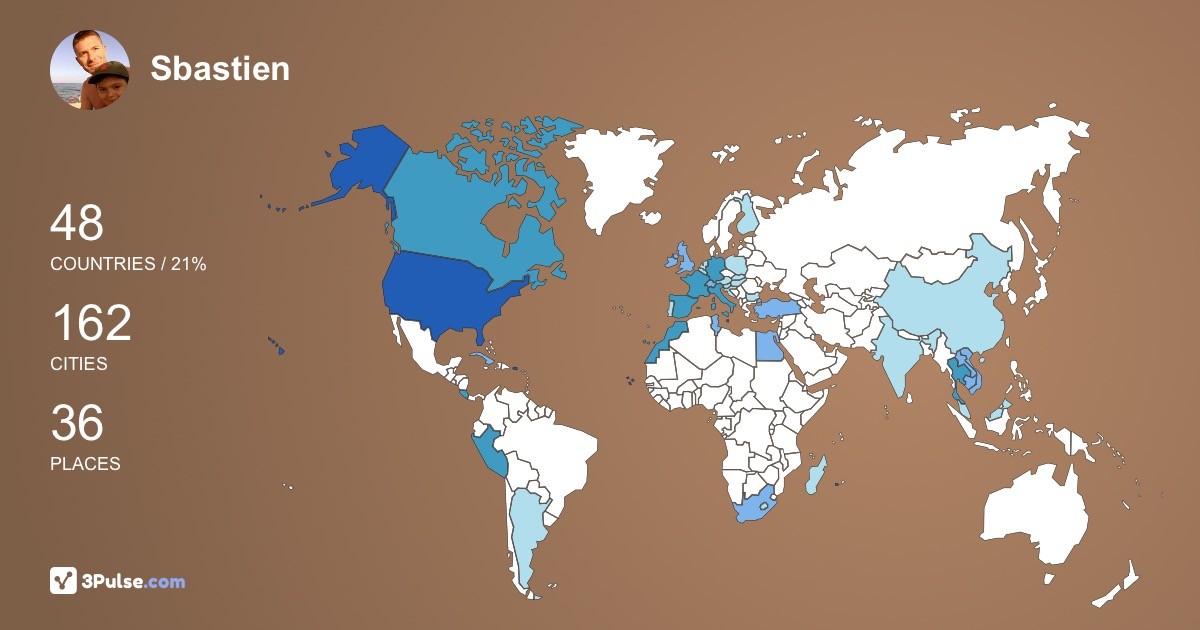 Изображение Карты путешествий Sbastien Gagneur