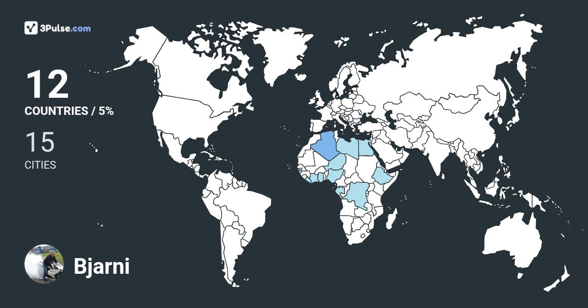 Изображение Карты путешествий Bjarni Halfdanarson